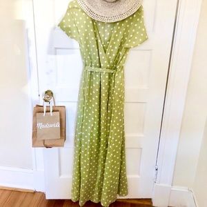 Green wrap dress NWT